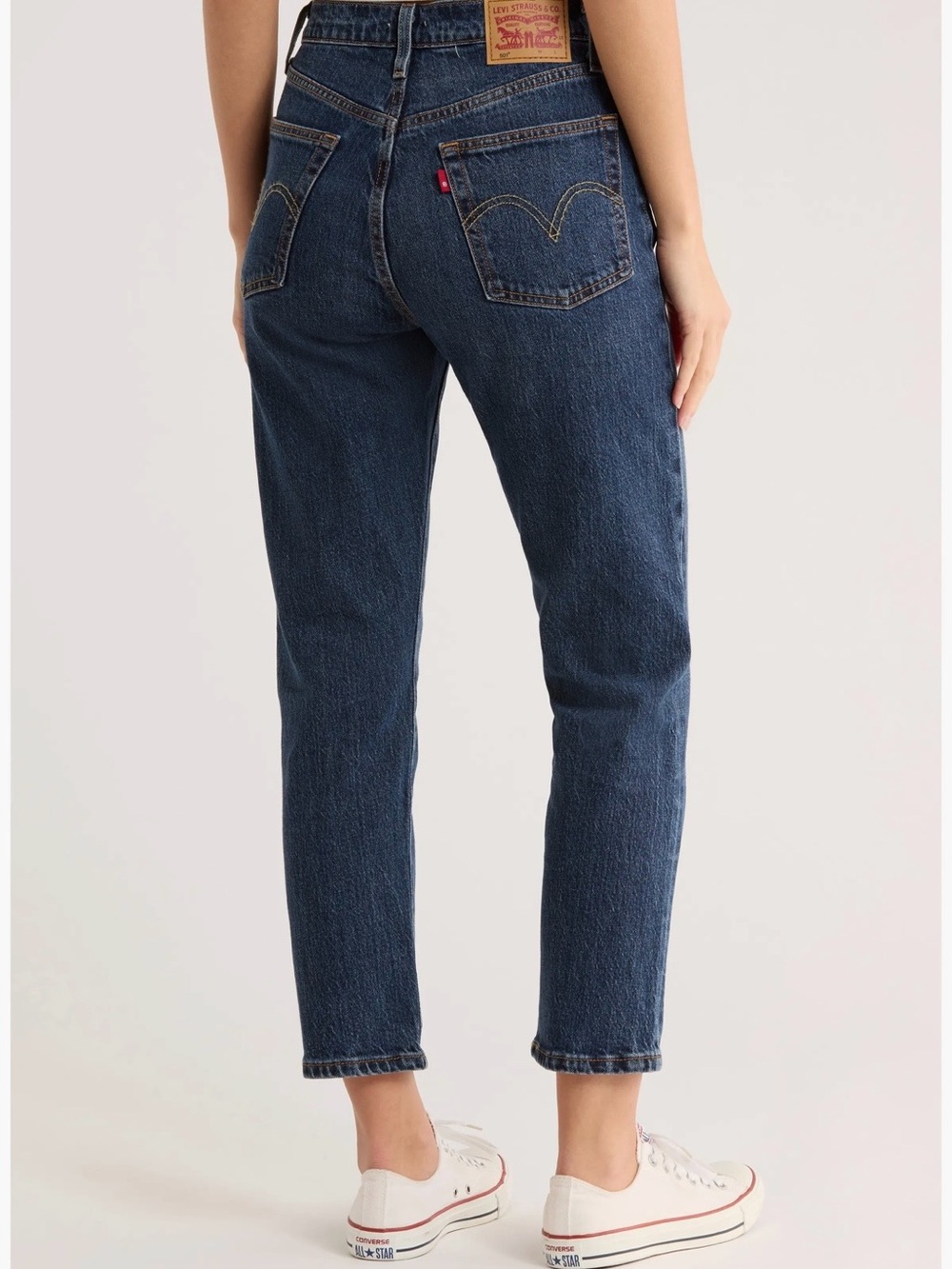 Levi’s 501 High-Rise Straight Crop Jeans in Dark Wash 30 X 26 NWT - Picture 2 of 9